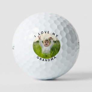 I love My Grandma Grandchild Photo Titleist Golf Balls