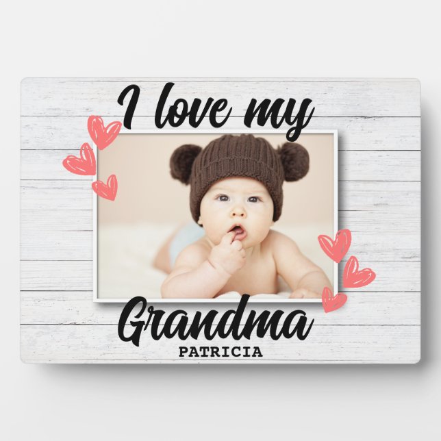 I Love My Grandma Granddaughter Mother's Day Plaque (Front)