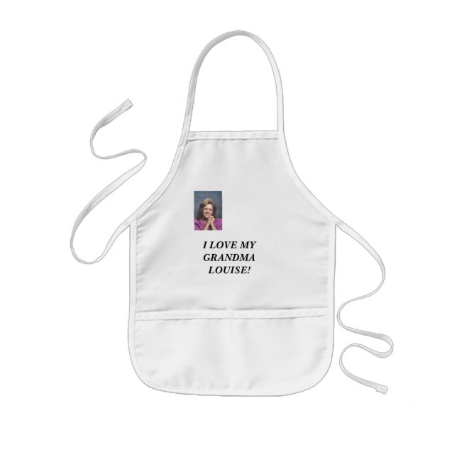 I LOVE MY GRANDMA LOUISE... - Customised Kids Apron (Front)