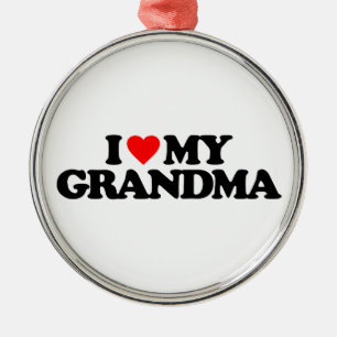 I LOVE MY GRANDMA METAL TREE DECORATION