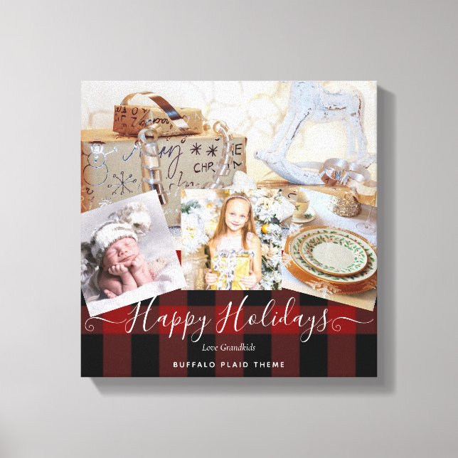 I Love My GRANDMA - PHOTO COLLAGE Grandparent Gift Canvas Print (Front)