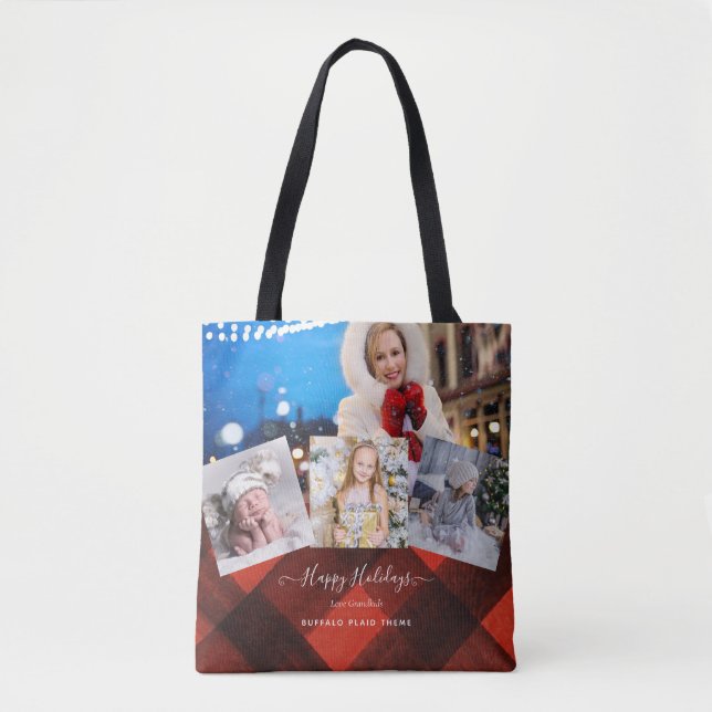 I Love My GRANDMA - PHOTO COLLAGE Grandparent Gift Tote Bag (Front)