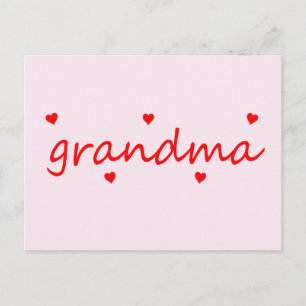I love my grandma postcard