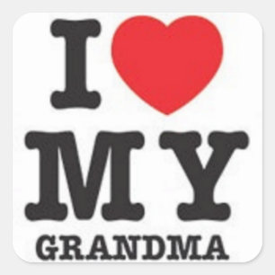 I Love My Grandma Sticker