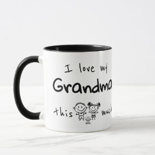 I Love my Grandma This Much Three Kids Graphic  Mug