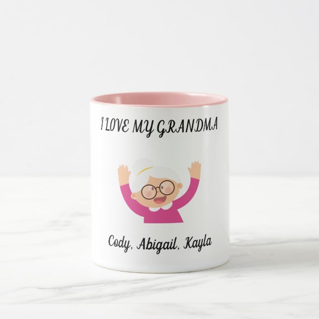 "I Love My Grandma" two toned coffee cup. Mug (Center)