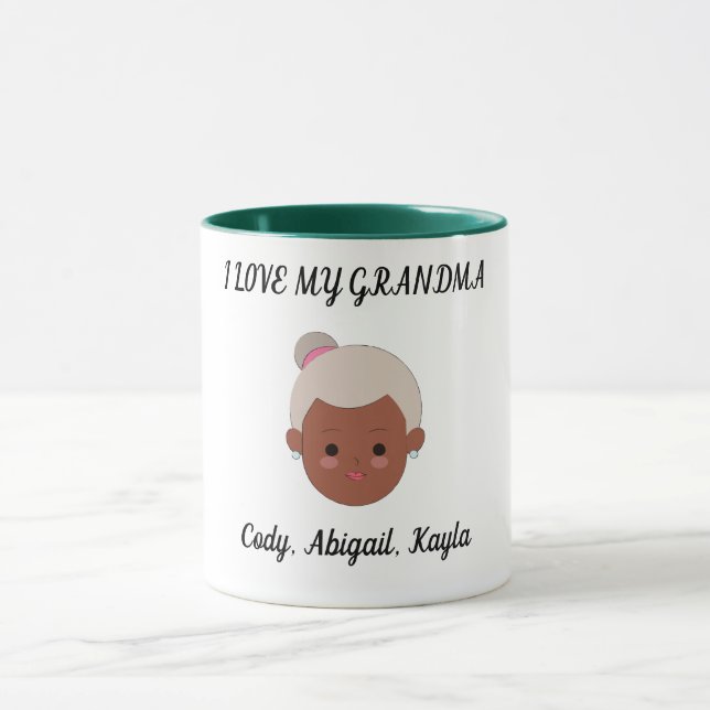 "I Love My Grandma" two toned coffee cup. Mug (Center)