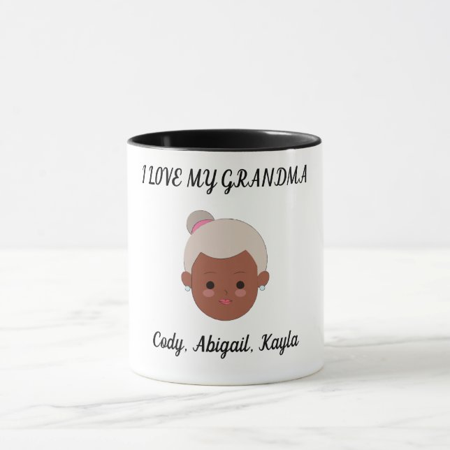 "I Love My Grandma" two toned coffee cup. Mug (Center)