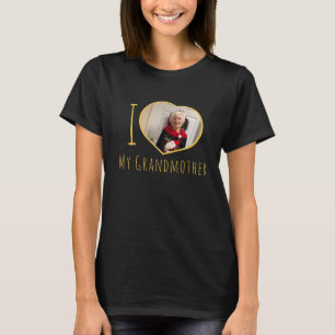 I love my Grandmother custom photo heart T-Shirt