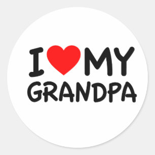 I love my Grandpa Classic Round Sticker