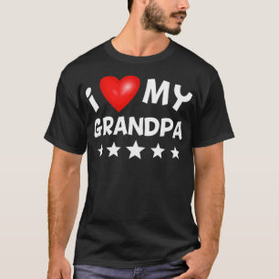 I Love My Grandpa farm animal geek T-Shirt