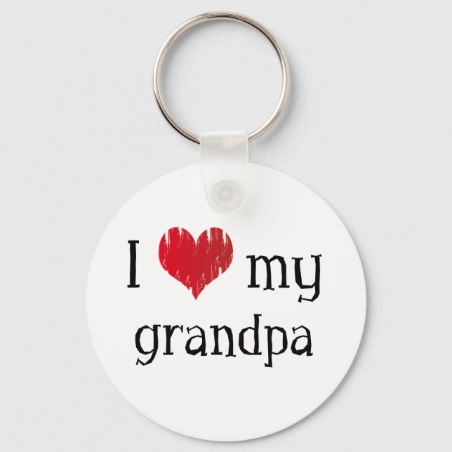 I Love my grandpa Key Ring (Front)