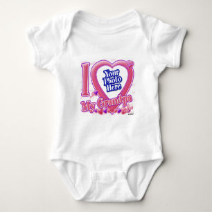 I Love My Grandpa pink/purple - photo Baby Bodysuit