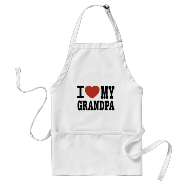 I LOVE MY GRANDPA STANDARD APRON (Front)