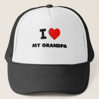 I Love My Grandpa Trucker Hat