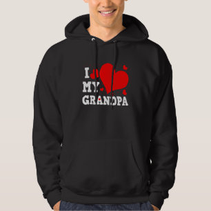 I Love My Grandpa Valentines Day Family Matching G Hoodie