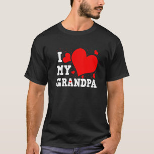 I Love My Grandpa Valentines Day Family Matching G T-Shirt