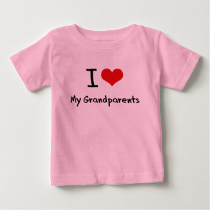 I Love My Grandparents Baby T-Shirt