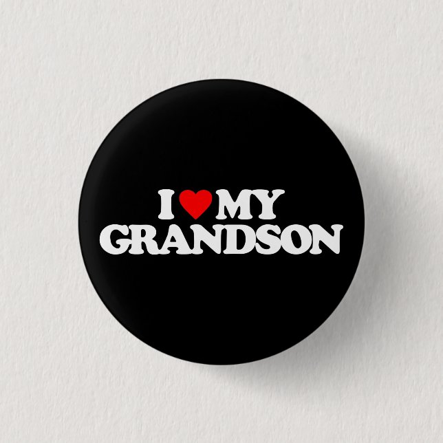 I LOVE MY GRANDSON 3 CM ROUND BADGE (Front)