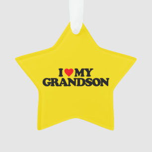 I LOVE MY GRANDSON ORNAMENT