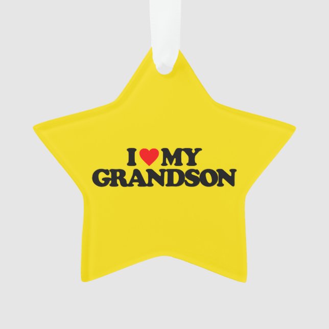 I LOVE MY GRANDSON ORNAMENT (Front)