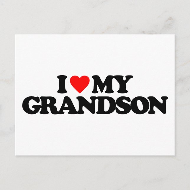 I LOVE MY GRANDSON POSTCARD (Front)