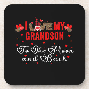 I Love My Grandson To The Moon And Back Coaster