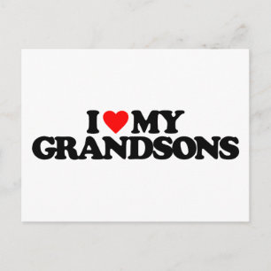 I LOVE MY GRANDSONS POSTCARD