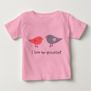 "I love my grauntie!" with birds Baby T-Shirt