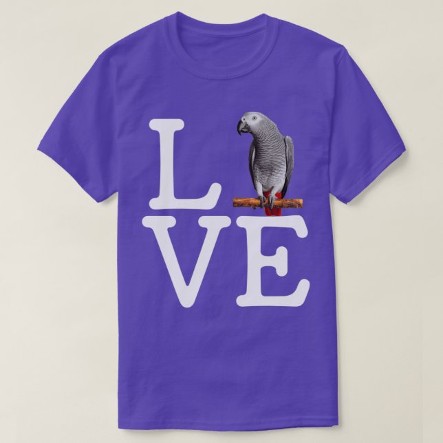 i love my gray parrot african gray parrot T-Shirt (Design Front)
