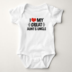 I Love My Great Aunt & Uncle Baby Bodysuit