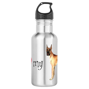 I Love my Great Dane 532 Ml Water Bottle