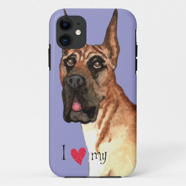 I Love my Great Dane Case-Mate iPhone Case (Back)