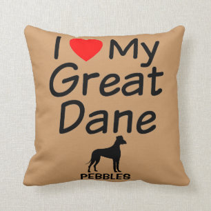 I Love My Great Dane Cushion