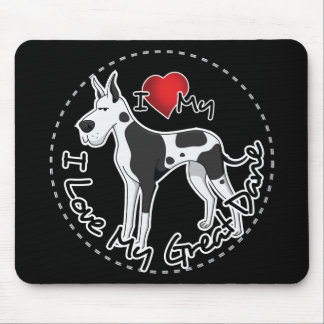 I Love My Great Dane Dog Mouse Mat