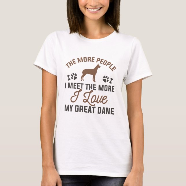 I Love My Great Dane T-Shirt (Front)
