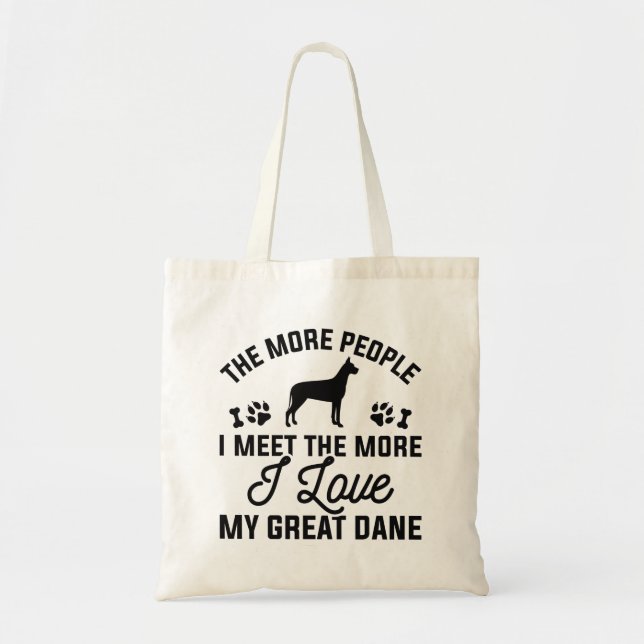 I Love My Great Dane Tote Bag (Front)