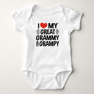 I Love My Great Grammy and Great Grampy Baby Bodysuit