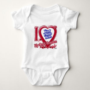 I Love My Great Grandma red heart - photo Baby Bodysuit