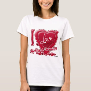 I Love My Great Grandma red - heart T-Shirt