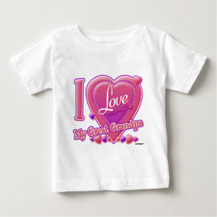 I Love My Great Grandpa pink/purple - heart Baby T-Shirt