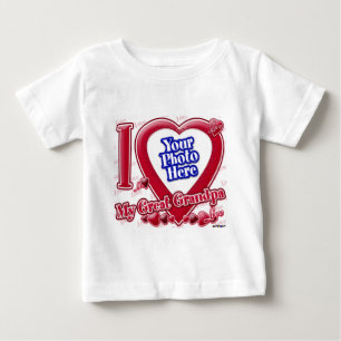 I Love My Great Grandpa red heart - photo Baby T-Shirt