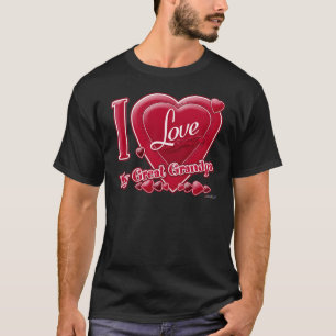 I Love My Great Grandpa red - heart T-Shirt