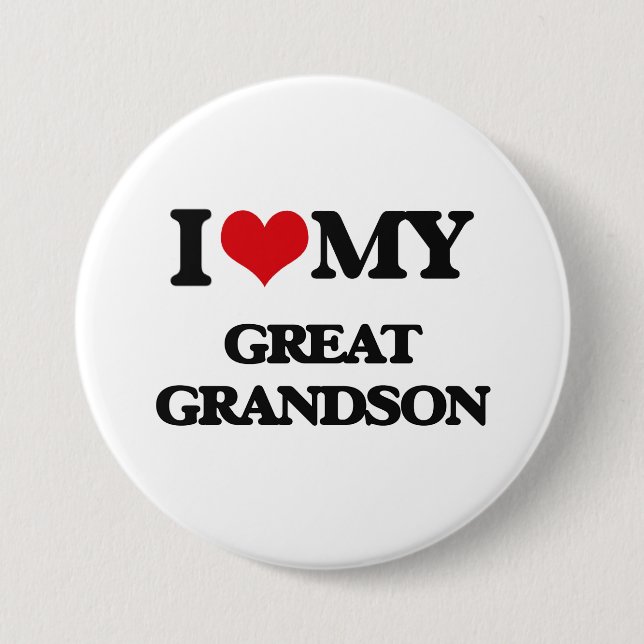 I love my Great Grandson 7.5 Cm Round Badge (Front)
