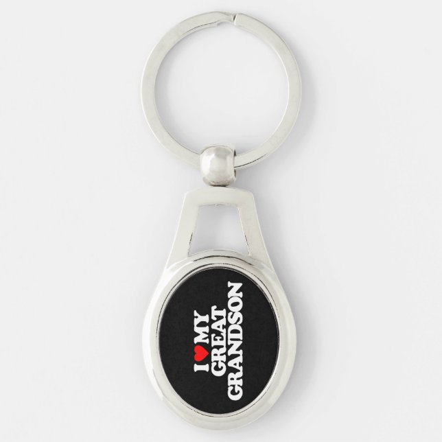 I LOVE MY GREAT GRANDSON KEY RING (Front)