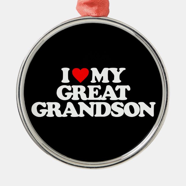 I LOVE MY GREAT GRANDSON METAL TREE DECORATION (Front)