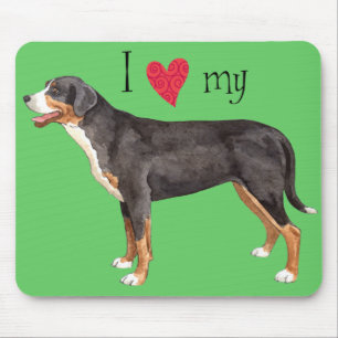 I Love my Greater Swiss Mountain Dog Mouse Mat