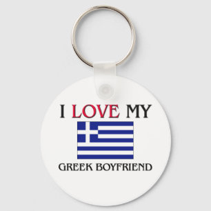 I Love My Greek Boyfriend Key Ring