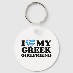 I Love My Greek Girlfriend Key Ring