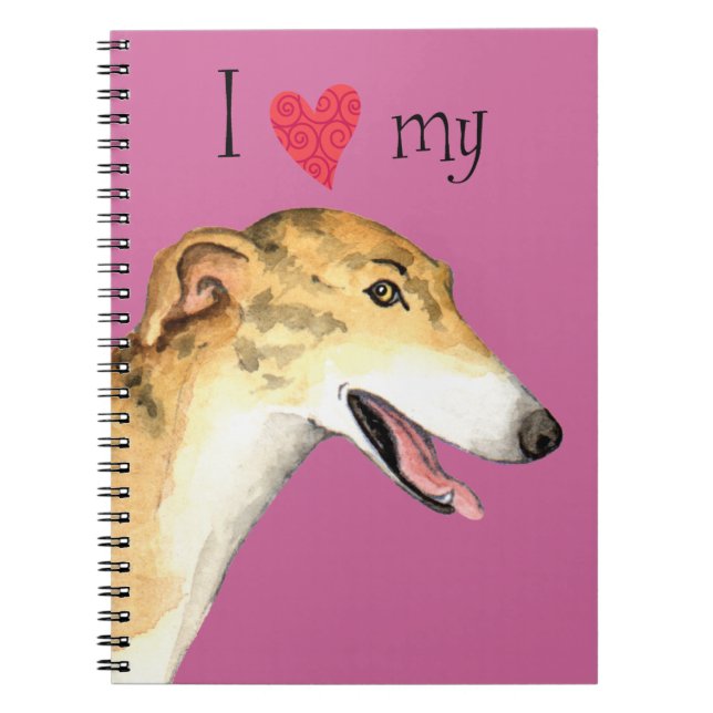 I Love my Greyhound Notebook (Front)